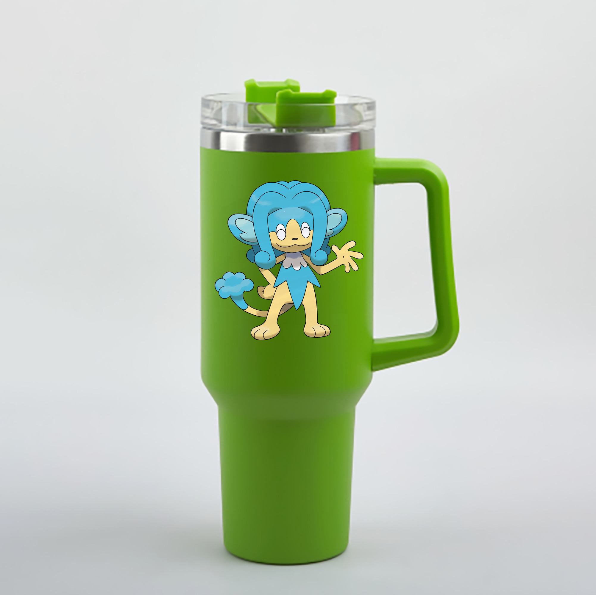 （画像用） ポケットモンスター Pokémon 1200mL車用タンブラー - クリスタルステッカー（プラスチックストロー付き）